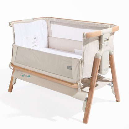 Tutti Bambini Grade B CoZee Air Bedside Crib - Scandinavian Walnut/Ecru RRP £225