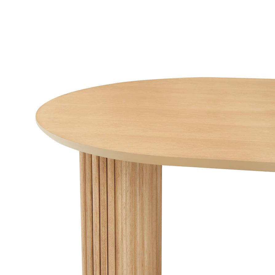 Dusk Grade B Hattie Natural Panel Oval 4-6 Seater Dining Table RRP £429
