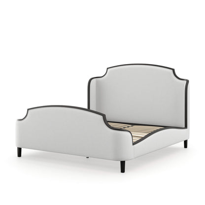 Feather & Black Grade B Evangeline Natural Linen Look & Black King Size Bed RRP £1899