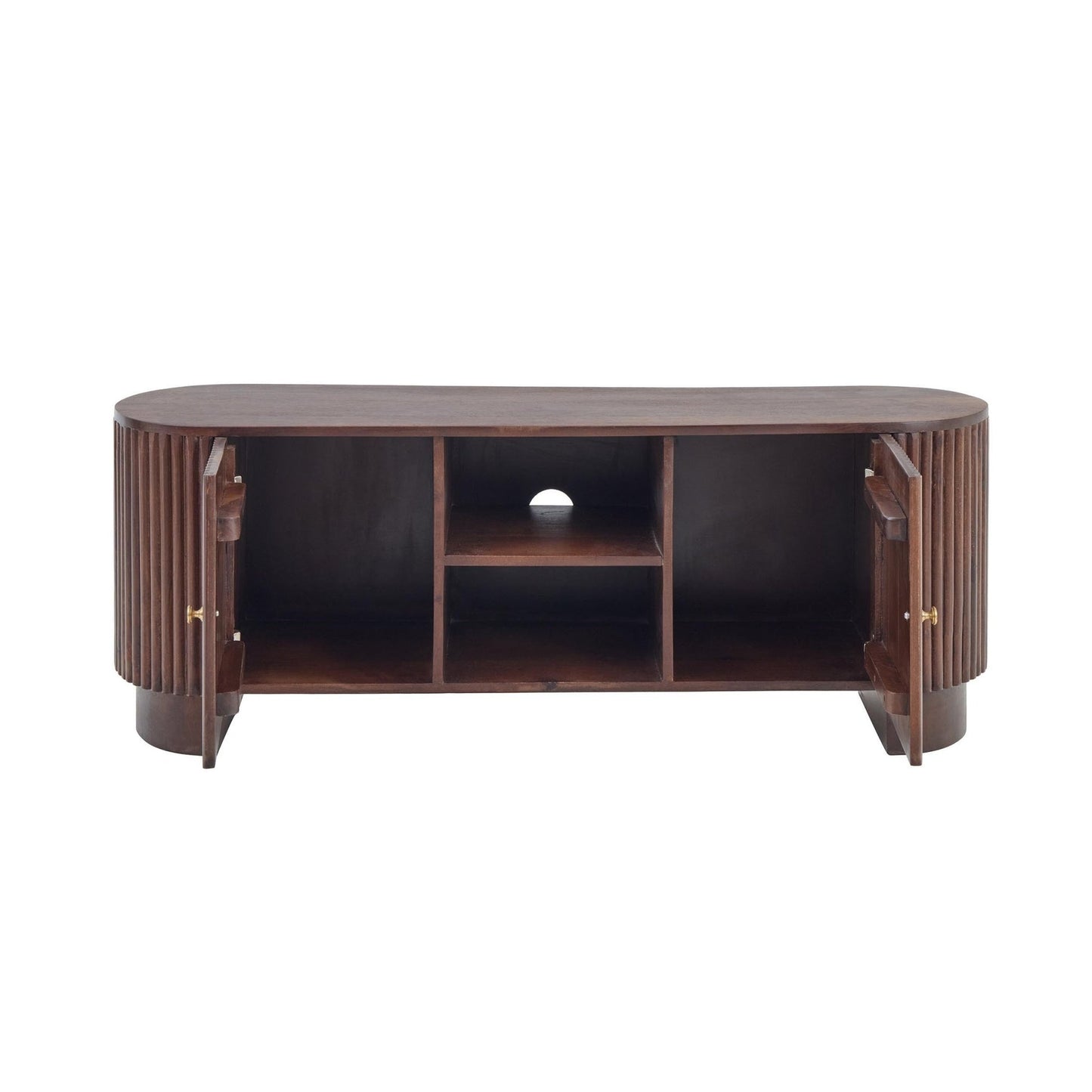 DUS-AUC-03545 Grade-C1 Dusk Finley Mango Wood Tv Unit - Walnut RRP £419.00
