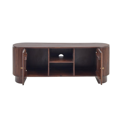 DUS-AUC-03545 Grade-C1 Dusk Finley Mango Wood Tv Unit - Walnut RRP £419.00