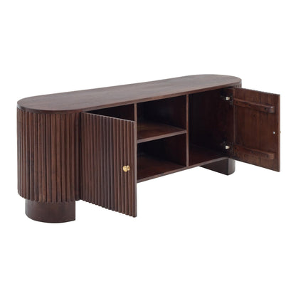 DUS-AUC-03545 Grade-C1 Dusk Finley Mango Wood Tv Unit - Walnut RRP £419.00