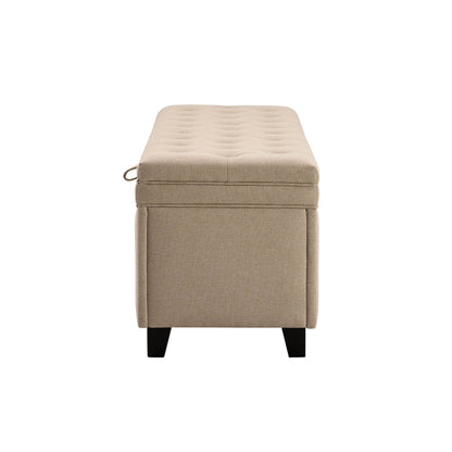 DUS-CC2-06140 Grade-B Dusk Middleton Button Back Storage Ottoman - Oatmeal RRP £179.00