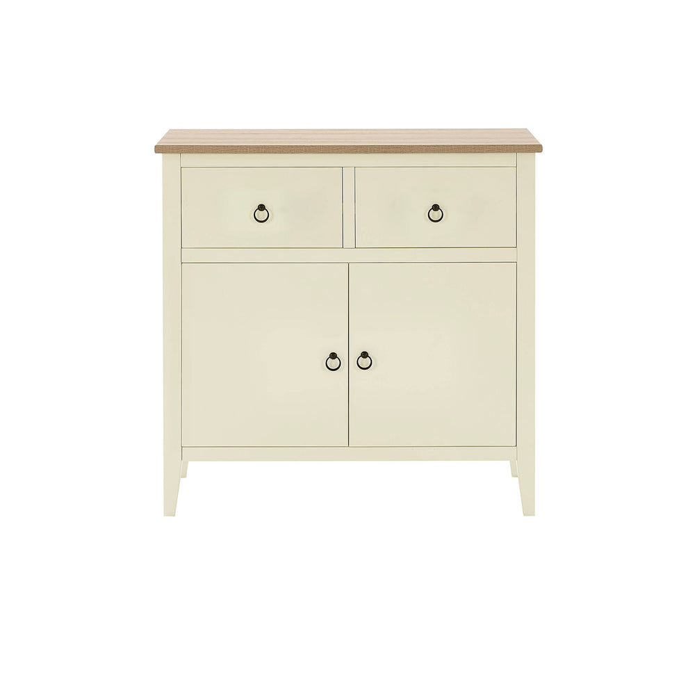 DUS-CC2-01660 Grade-C3 Dusk Nell Small Sideboard - Cream - Silver Round Handle Silver Round Handle RRP £89.00