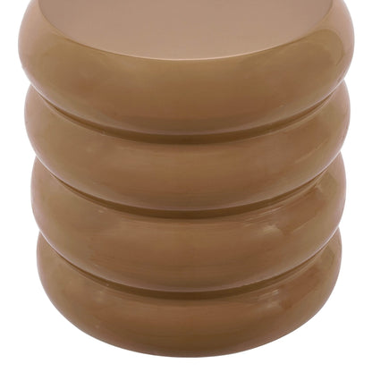 DUS-CC2-08403 Grade-B Dusk Florrie High Gloss Side Table - Caramel RRP £49.00