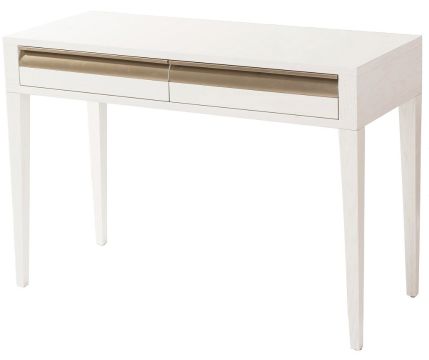 RV Astley Grade A Rhona White and Brass 2 Drawer Dressing Table RRP £826