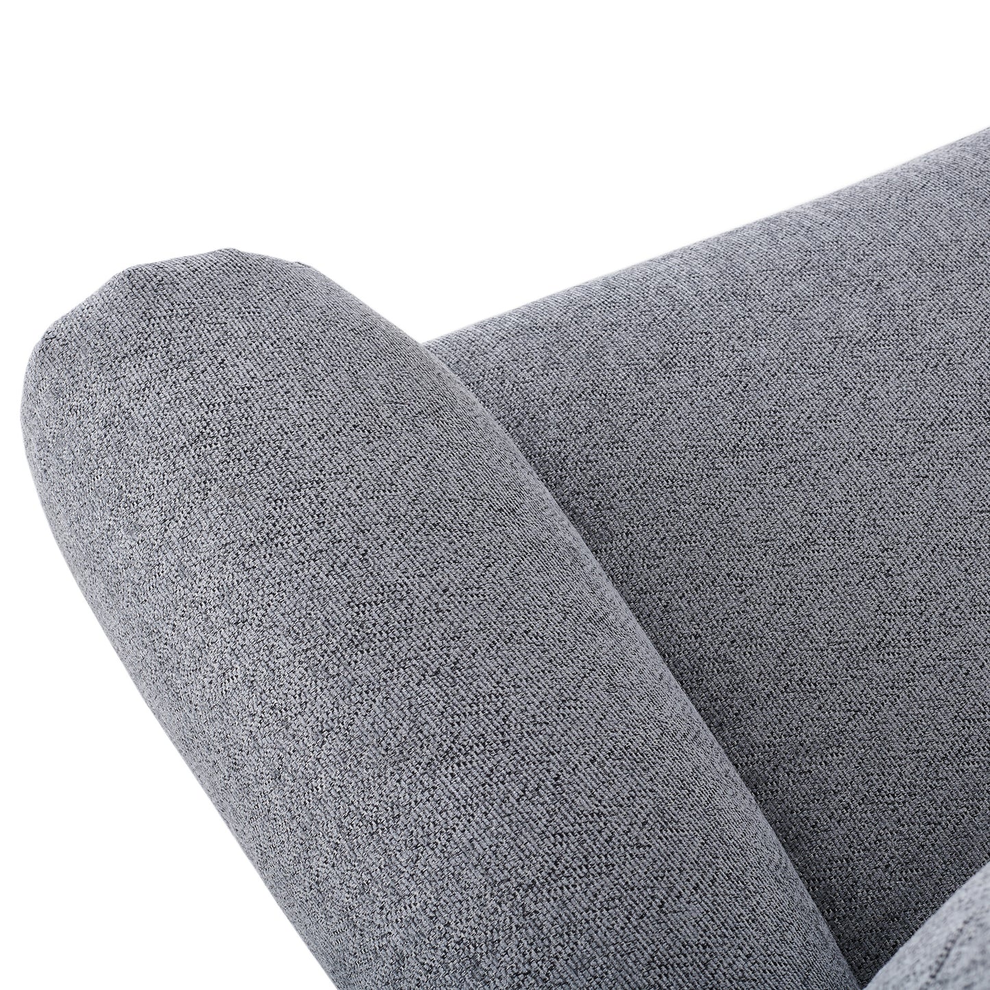 Oak Furnitureland Grade B Eastbourne Santos Steel Fabric 2 Seater Sofa RRP £1280