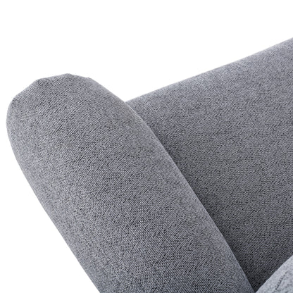 Oak Furnitureland Grade B Eastbourne Santos Steel Fabric 2 Seater Sofa RRP £1280