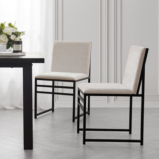 Dusk Rae 2 Dining Chairs - Chenille -Natural (ref DUS-APM-17480) RRP £249