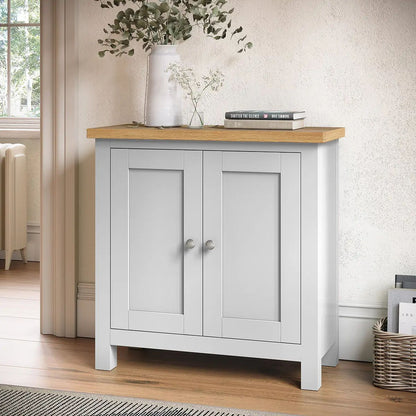 ROS-OUT-01239 Grade-B Roseland Furniture Farro Grey Painted Cupboard RRP £194.95