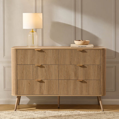 Dusk Grade B Hattie Light Wood 6 Drawer Large Chest of Drawers RRP £279