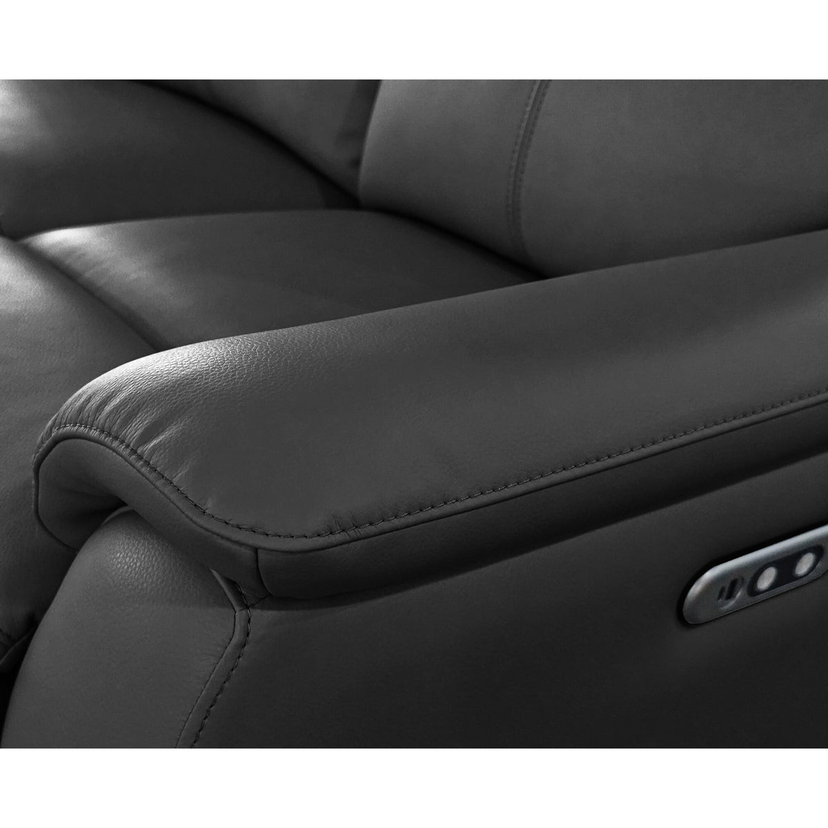 Aspire Kingsmere Grade B Black Leather Power Recliner Armchair RRP £599