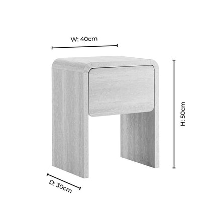 DUS-CC2-06988 Grade-B Dusk Samira Side Table - Light Wood RRP £75.00