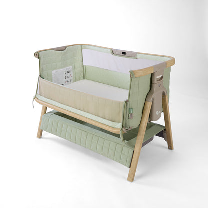Tutti Bambini Grade B CoZee Sense Bedside Crib - Drifted Oak & Eucalyptus RRP £249