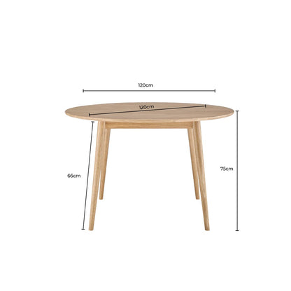 Dusk Heidi Grade B Natural Solid Oak 4-6 Seater Round Dining Table RRP £399