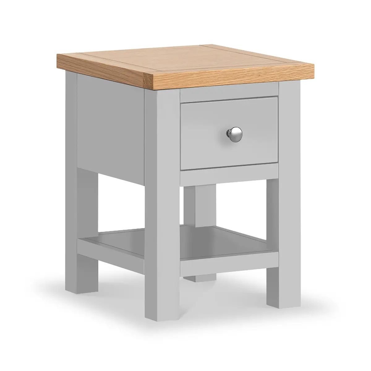 ROS-OUT-00794 Grade-B Roseland Furniture Farro Grey & Oak Lamp Table RRP £84.95