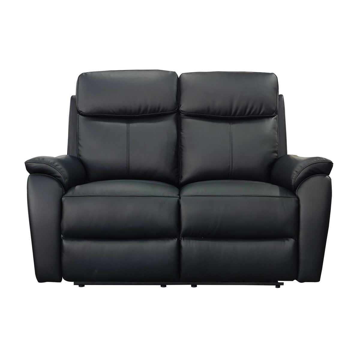 Aspire Kingsmere Grade B Black Leather 2 Seater Power Recliner Sofa RRP £710