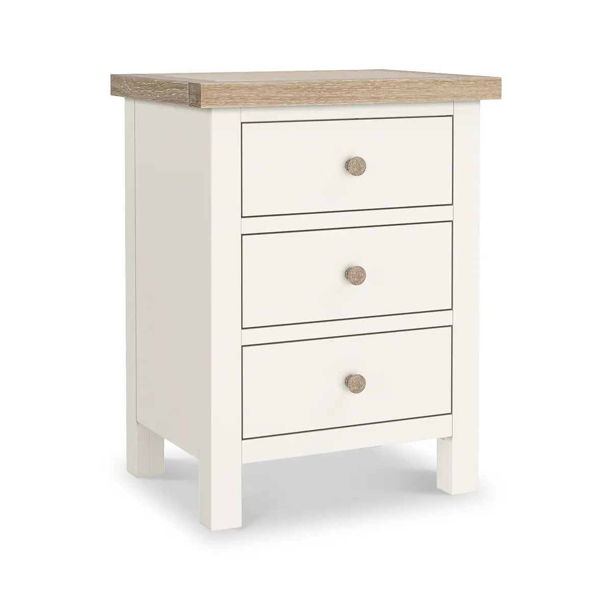 ROS-OUT-01073 Grade-B Roseland Furniture Farro Two Tone 3 Drawer Bedside RRP £109.95