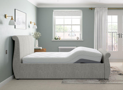 Dreams Grade B Lucia Sleepmotion 400i Silver Woven Single Adjustable Bed Frame RRP £1448