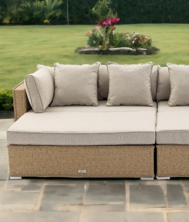 Rattan Direct Grade A Monaco Willow Right Arm Garden Day Bed Sofa RRP £388