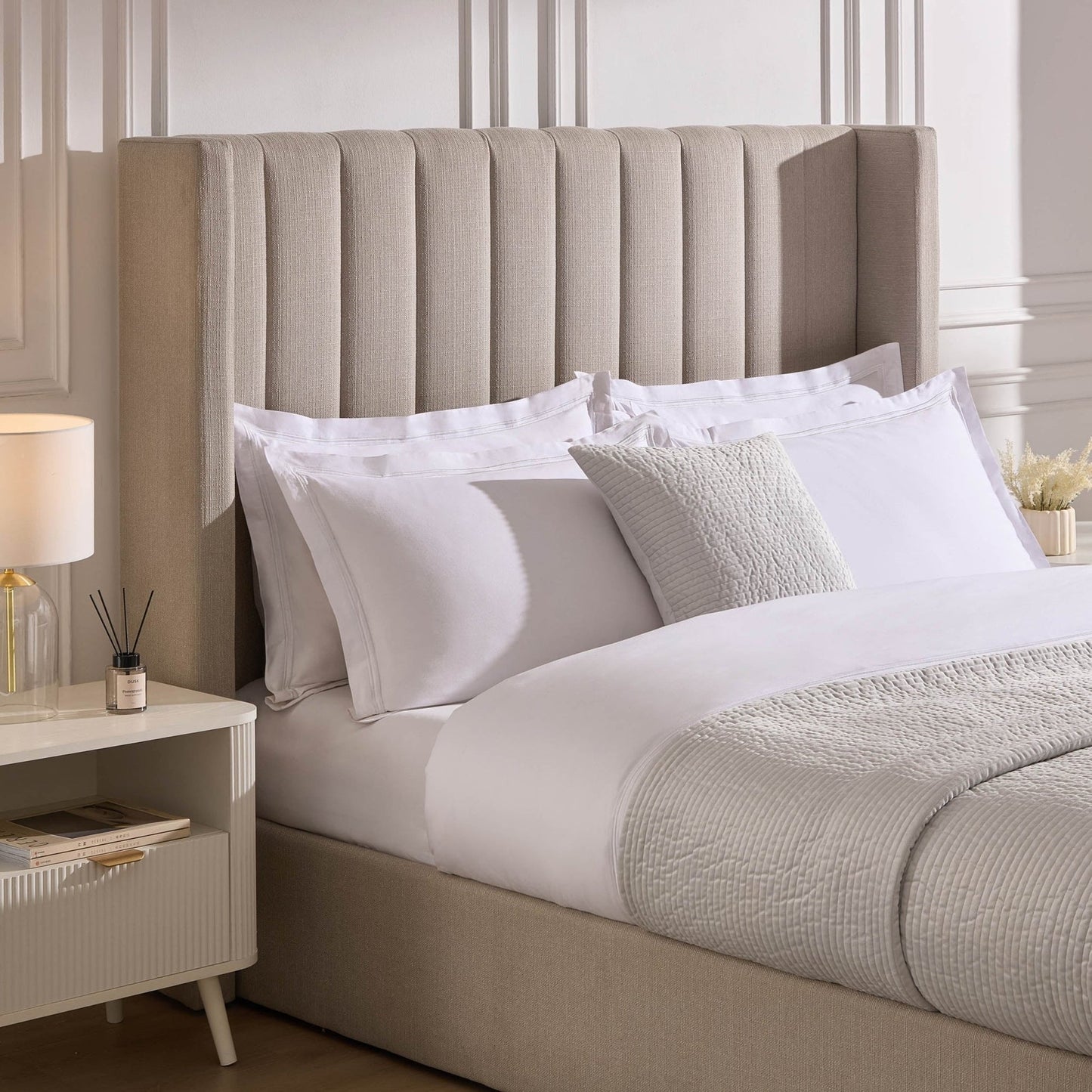 Dusk Madison Grade B Stone Grey Super King Ottoman Storage Bed RRP £489