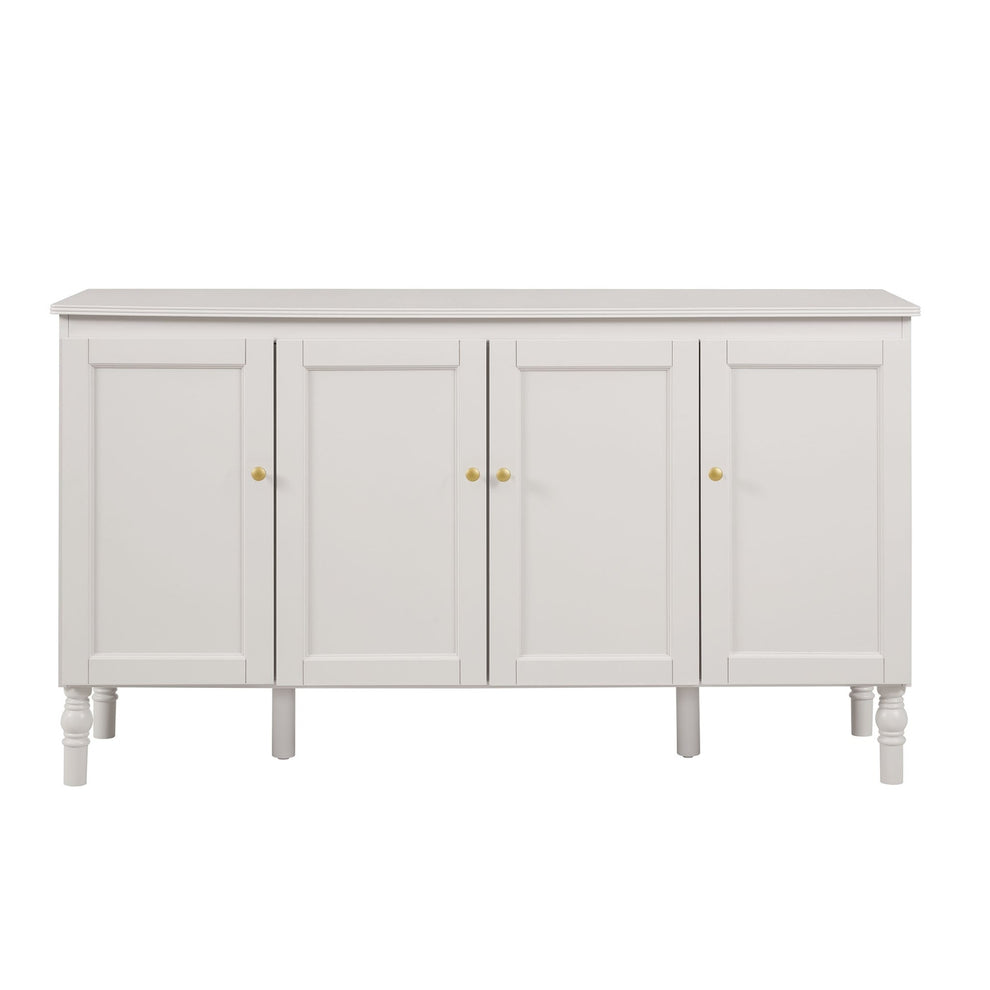Dusk Ruby Grade B Washed Stone Grey 4 Door Sideboard RRP £289