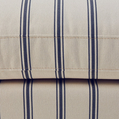 DUS-CC2-06679 Grade-B Dusk Hampshire Pouffe - Blue Stripe RRP £199.00