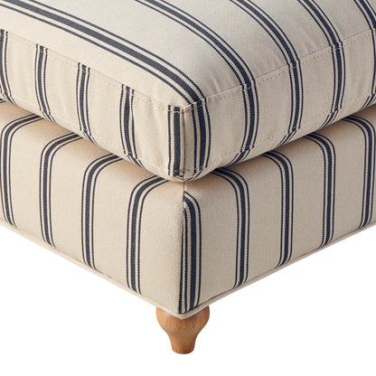 DUS-CC2-06679 Grade-B Dusk Hampshire Pouffe - Blue Stripe RRP £199.00