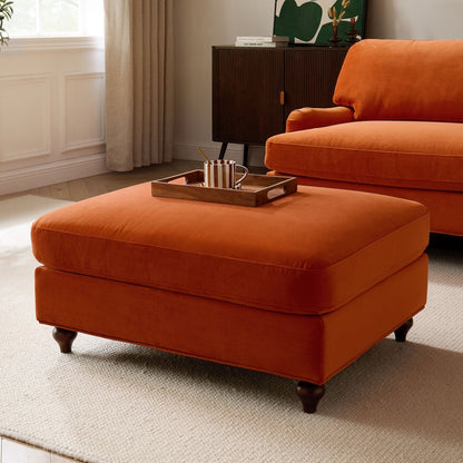 DUS-CC2-05983 Grade-B Dusk Hampshire Pouffe - Bright Orange RRP £199.00