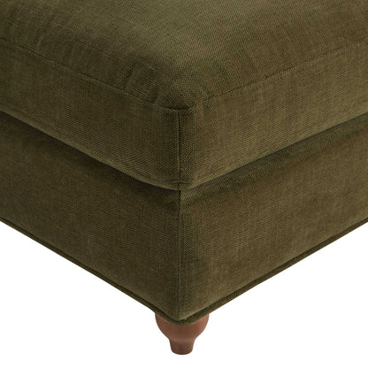 DUS-CC2-05526 Grade-B Dusk Hampshire Pouffe - Chenille Olive RRP £199.00