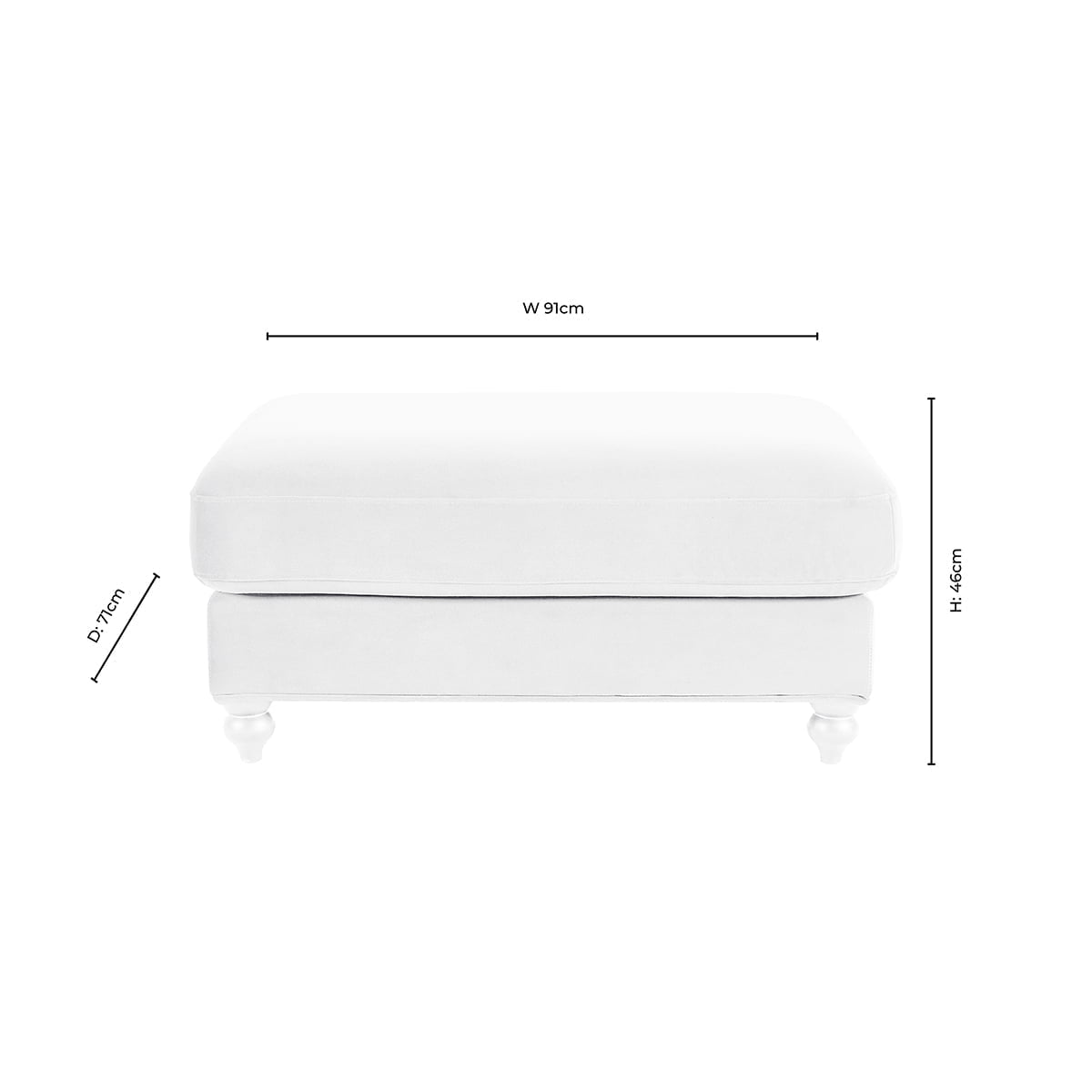 DUS-CC2-06679 Grade-B Dusk Hampshire Pouffe - Blue Stripe RRP £199.00