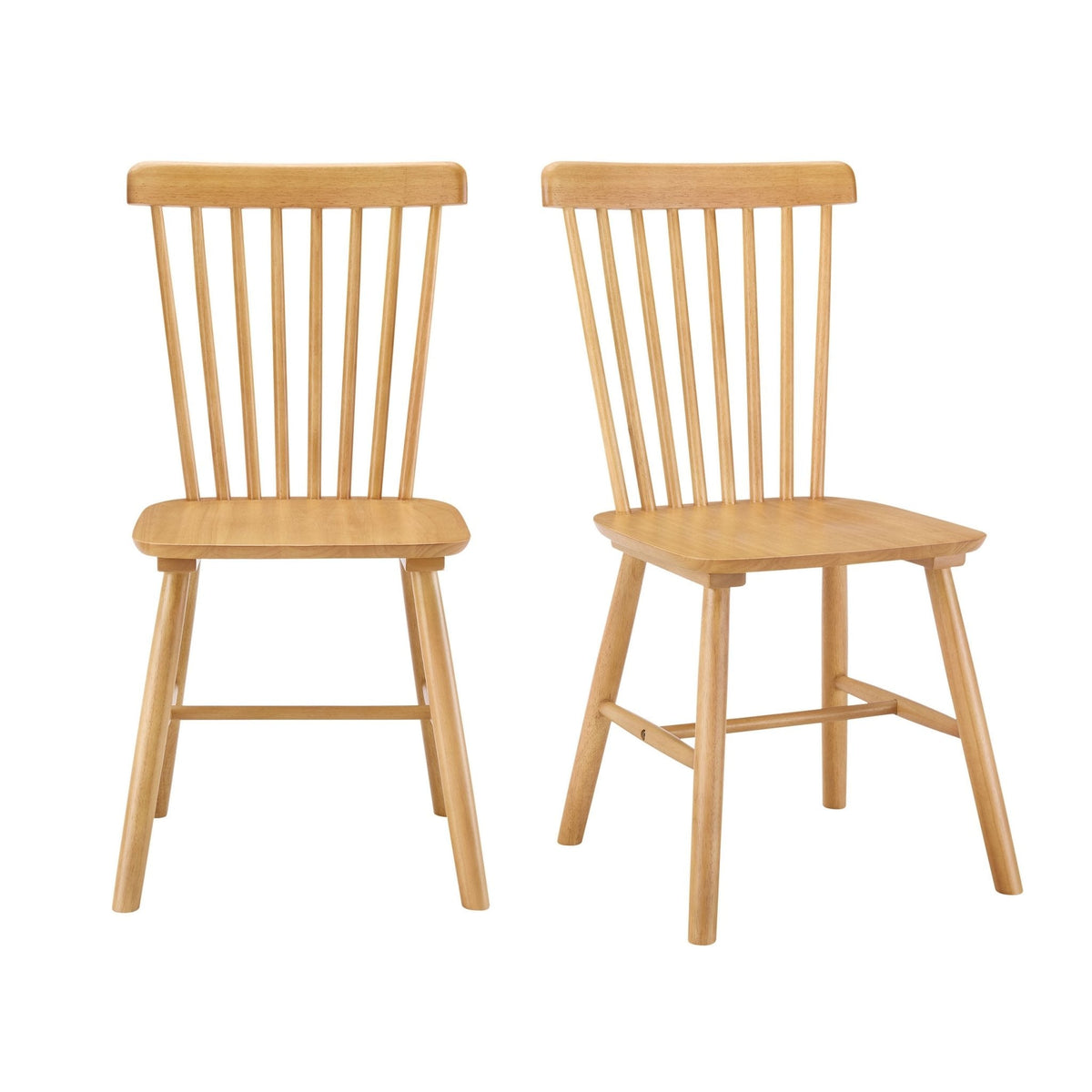 DUS-CC2-08404 Grade-B Dusk Harley Set of 2 Dining Chairs - Light Wood RRP £149.00