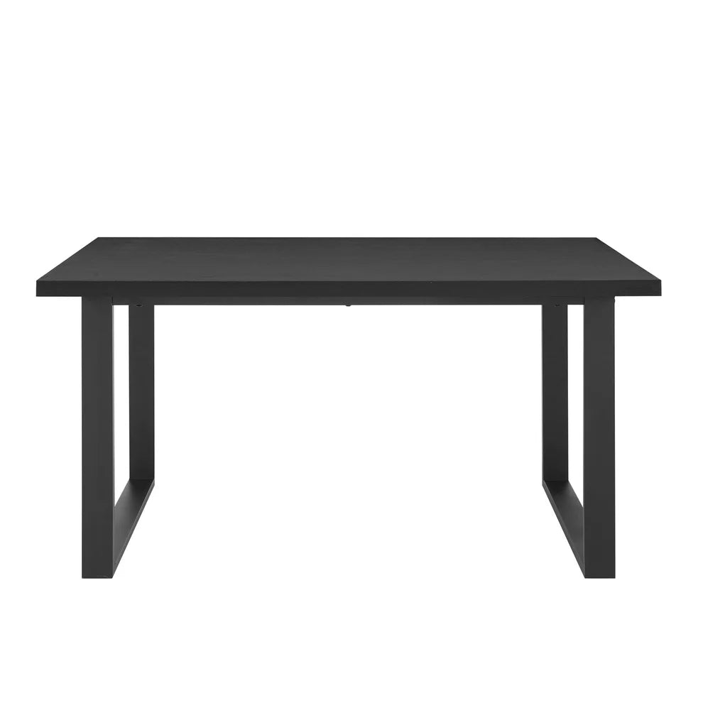 DUS-APM-19445 Dusk Harper 4-6 Seater Dining Table - Wood/Black RRP £309