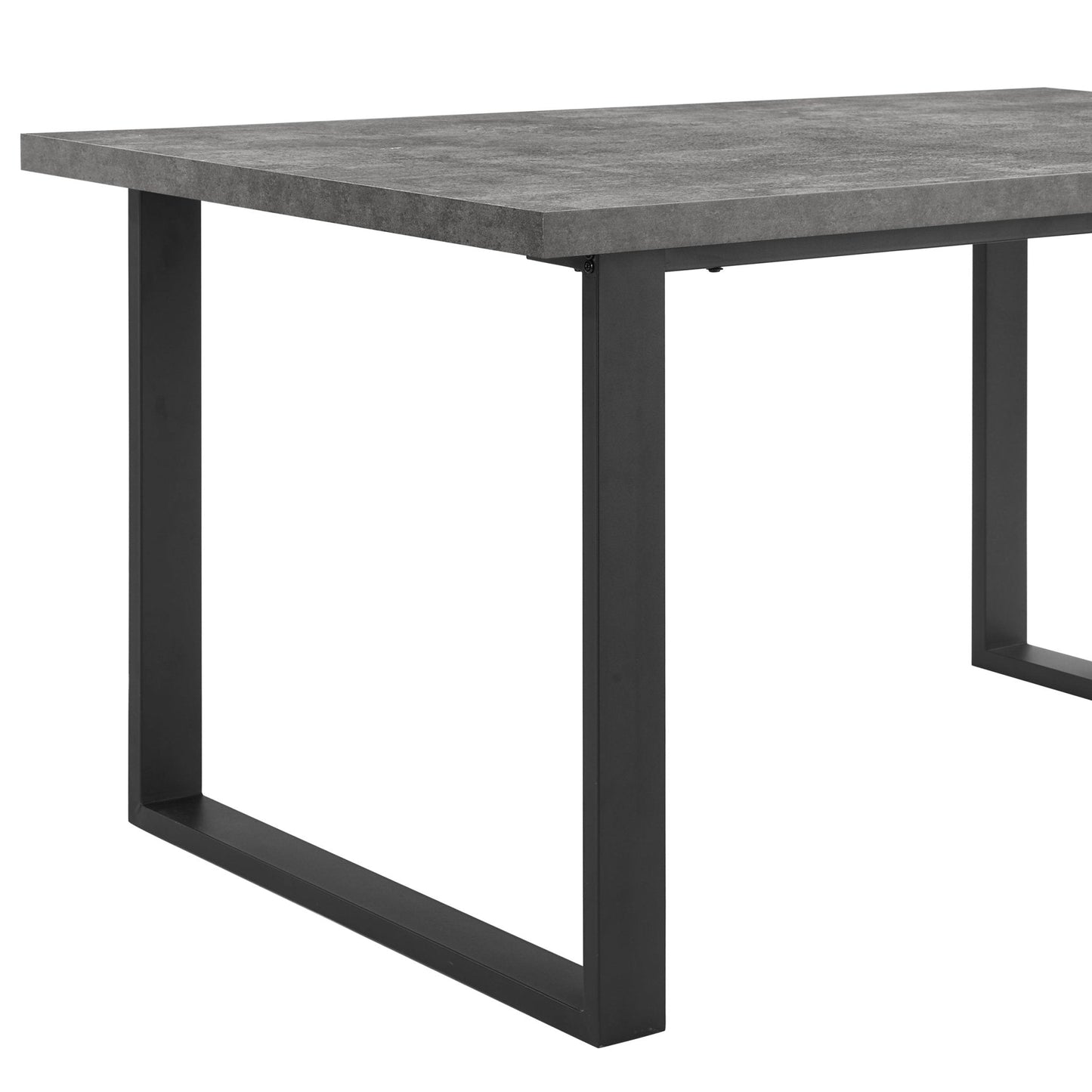 DUS-CC2-06239 Grade-B Dusk Harper 4-6 Seater Dining Table - Stone/Black RRP £229.00