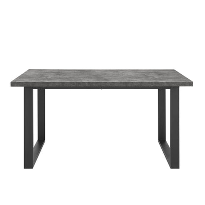DUS-CC2-06239 Grade-B Dusk Harper 4-6 Seater Dining Table - Stone/Black RRP £229.00