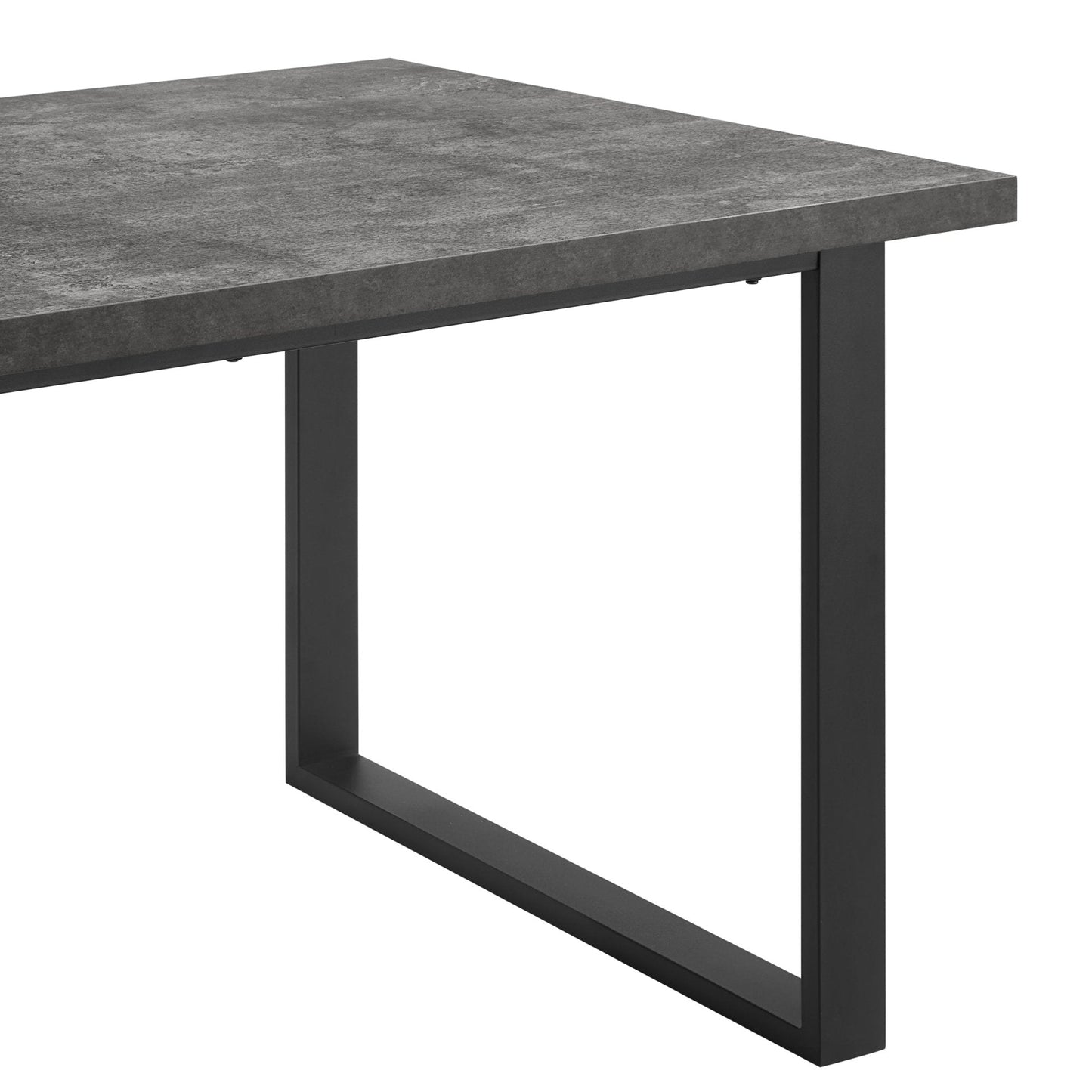 DUS-CC2-06239 Grade-B Dusk Harper 4-6 Seater Dining Table - Stone/Black RRP £229.00