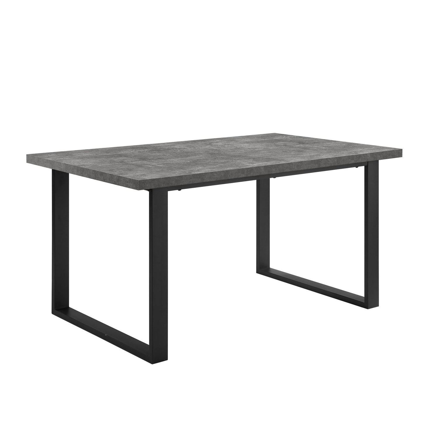DUS-CC2-06239 Grade-B Dusk Harper 4-6 Seater Dining Table - Stone/Black RRP £229.00