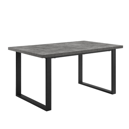 DUS-CC2-06239 Grade-B Dusk Harper 4-6 Seater Dining Table - Stone/Black RRP £229.00