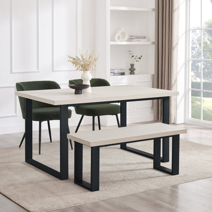 DUS-CC2-03074 Grade-C3 Dusk Harper 4-6 Seater Dining Table - Wood/Black RRP £229.00