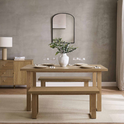 DUS-CC2-08636 Grade-B Dusk Harper Dining Bench - Light Wood RRP £99.00