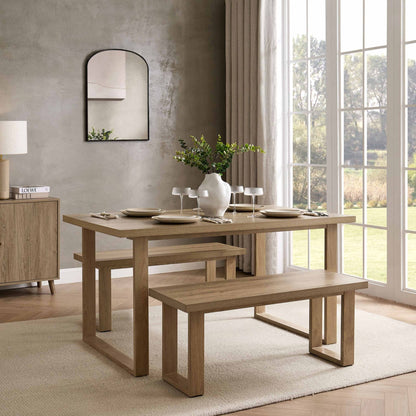 DUS-CC2-08636 Grade-B Dusk Harper Dining Bench - Light Wood RRP £99.00