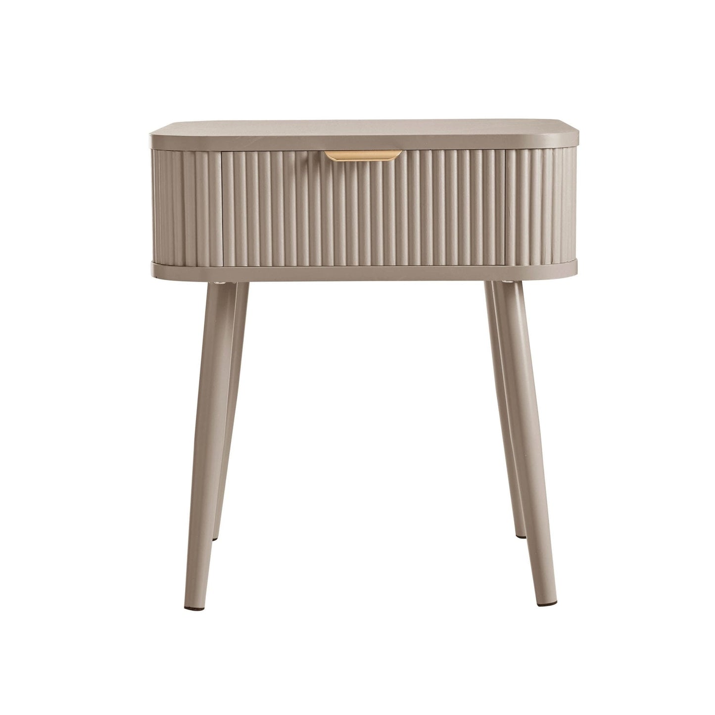 DUS-CC2-05907 Grade-B Dusk Hattie 1 Drawer Nightstand - Taupe RRP £89.00