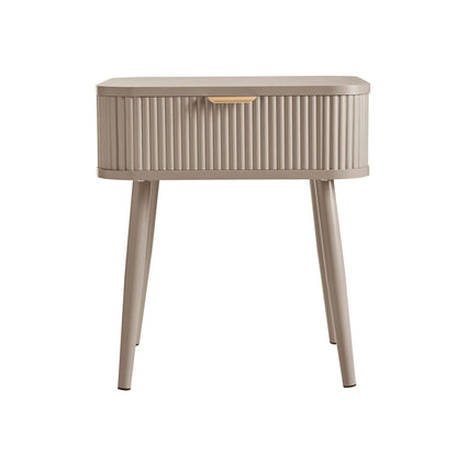 DUS-CC2-05907 Grade-B Dusk Hattie 1 Drawer Nightstand - Taupe RRP £89.00