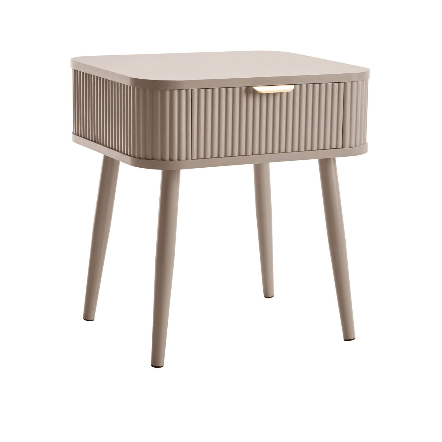 DUS-CC2-05907 Grade-B Dusk Hattie 1 Drawer Nightstand - Taupe RRP £89.00