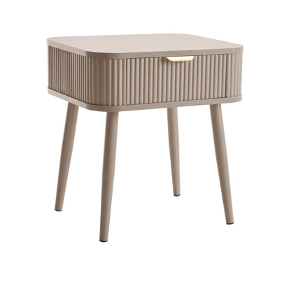 DUS-CC2-05907 Grade-B Dusk Hattie 1 Drawer Nightstand - Taupe RRP £89.00