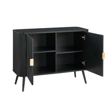 DUS-CC2-04998 Grade-C1 Dusk Hattie 2 Door Sideboard - Black RRP £229.00