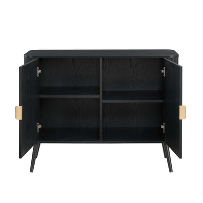 DUS-CC2-04998 Grade-C1 Dusk Hattie 2 Door Sideboard - Black RRP £229.00