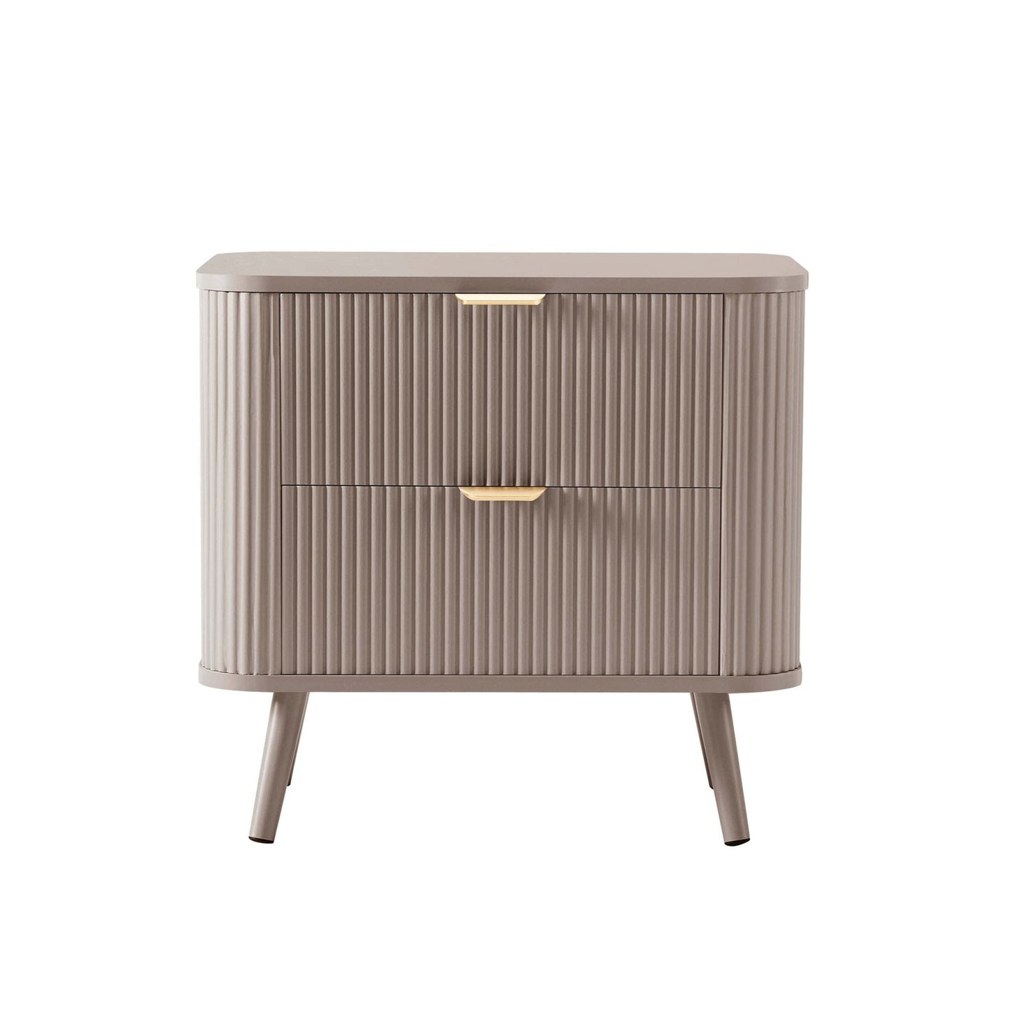 DUS-CC2-06228 Grade-B Dusk Hattie 2 Drawer Bedside Table - Taupe RRP £129.00