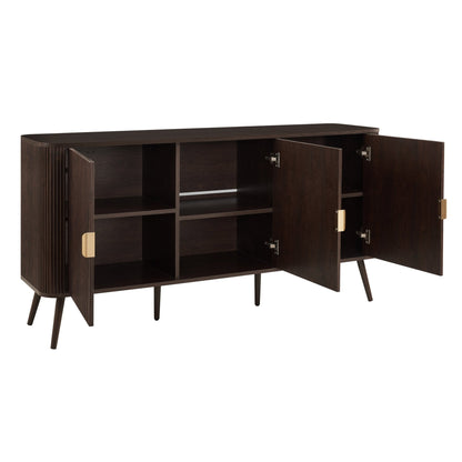 DUS-CC2-03978 Grade-B Dusk Hattie 3 Door Sideboard - Walnut RRP £279.00