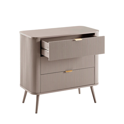 DUS-CC2-06591 Grade-B Dusk Hattie 3 Drawer Small Chest - Taupe RRP £189.00